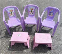Kids chairs and footstools