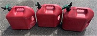 (3) 5 gallon gas cans
