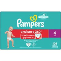 Pampers Cruisers 360 Diapers - Szie 4 - 108CT