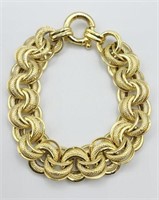 14k Yellow Gold Chain Bracelet 14.4g Length 8in