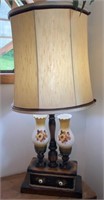 Vintage Unusual Country Pine Table Lamp