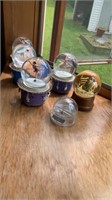 Lot of 6 Vintage Musical Snow Globes