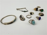 Bijoux en argent sterling .925, poids brut 55.30g.