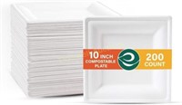 ECO SOUL Pearl White 10 Inch Square 200-Pack