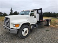 1996 Ford F-800 12' S/A Flatbed Truck