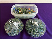 Old & New Glass Marbles, Various Sizes & Styles