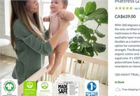 Organic Breathable Ultra Baby Crib Mattress