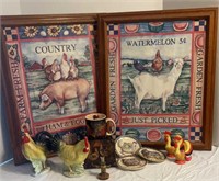 Farm Animal Deco, Wall Hangings and Trickets