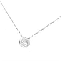 14K Gold Round .20ct Diamond Solitaire Necklace