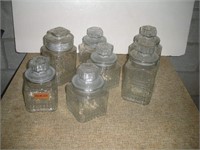 7  Apothecary Jars  Glass Containers