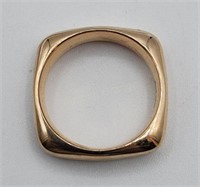 Milor Square Ring Unisex Sz 8
 Stainless Steel