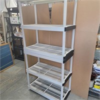 Plastic shelves 2 units stackable  each measures