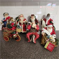 Lot of Clothtique Santa Decor