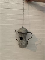 metal tea pot bird house
