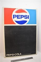 Pepsi-Cola Metal Menu Board 19" x 27"