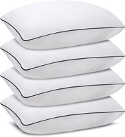 Standard Size Bed Pillows 4 Pack, White