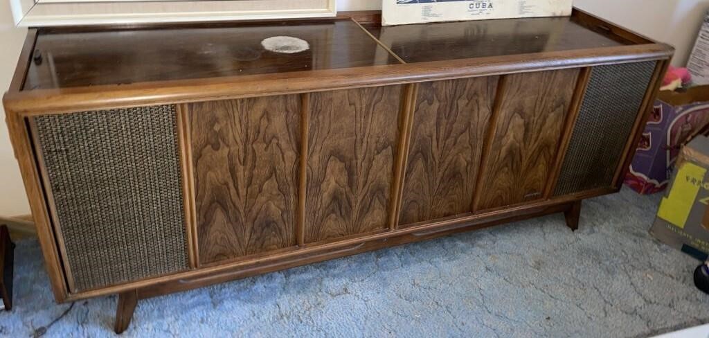 1960s MCM Magnavox Astro Sonic Walnut Console with