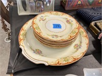 Noritake Cake  Plate & 6 Dessert Dishes