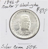 1946-P Booker T. Washington Silver Half Dollar