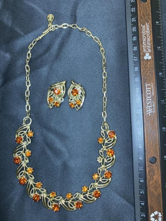 Coro Necklace and Earrings set