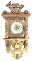 Antique German Wall Clock With Key