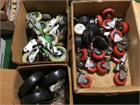 Group lot of rollers, casters