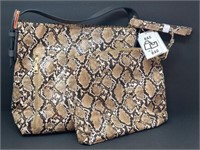Snakeskin Style Patterned “Bag in a Bag" Purses