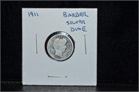 1911 Barber Silver Dime