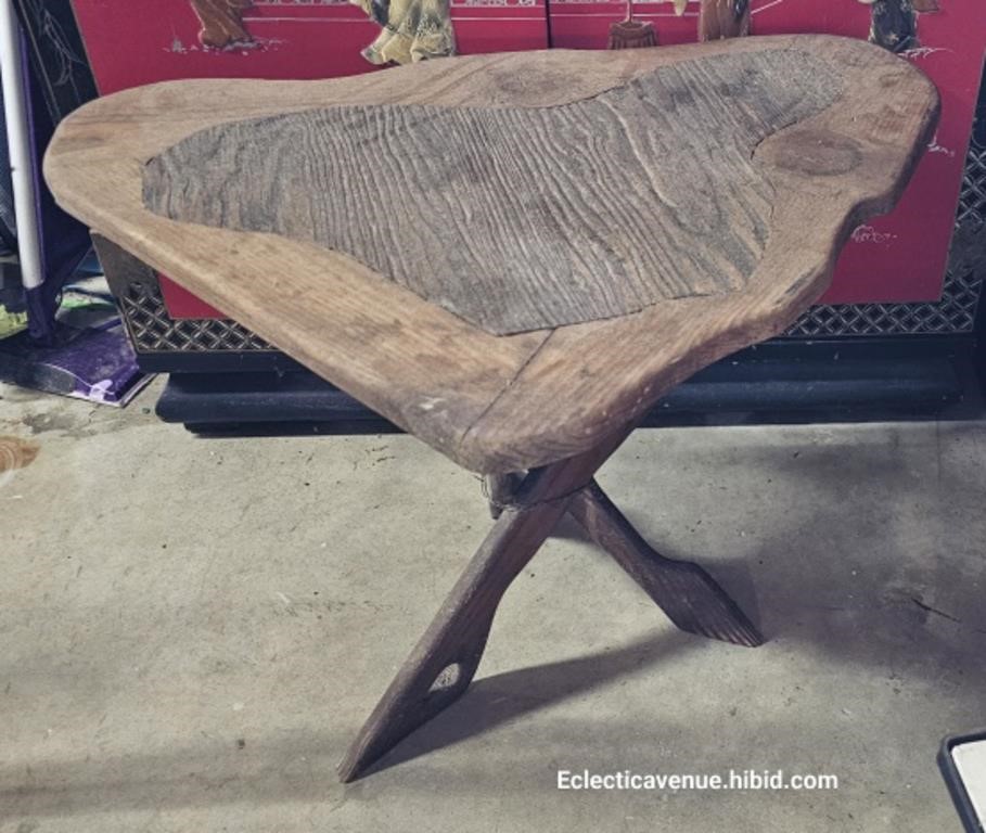 Unique Primitive Wood Table Antique