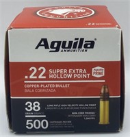 (II) 500 Rounds Aguila .22 Super Extra Hollow