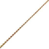 20" Rope Link Chain Necklace 14k Yellow Gold