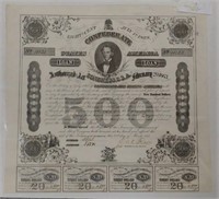 S: 1863 CONFEDERATE STATES WAR BOND