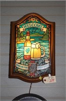 Old Style Light Beer Lighted Wall Mount Sign