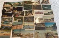 vintage used and new postcards, California,