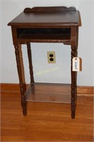 Vintage Phone Table and Ornate Wall Mirror