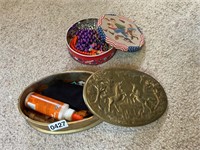 Two trinket boxes/tins