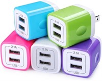 USB Wall Charger Adapter  FiveBox 5Pack 2.1Amp