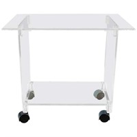 Modern Clear Lucite Bar Cart