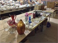 Lot decorative service pieces glassware, lead