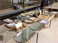 Lg lot various size picture frames, mirrors,