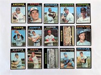 1971 Topps Baseball High Number 15 Cards #600+
