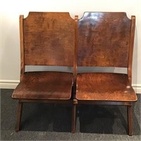 FOLDING THEATRE CHAIRS WOOD