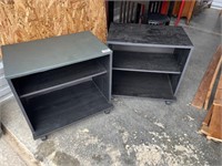 2 Small Black Cabinets U232