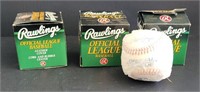 4 Rawlings official league baseballs