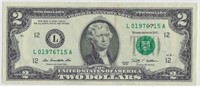 US$2 FRN 12L Fancy SN Birthday 1976 7 15.FN203