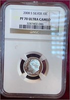NGC 2008-S Silver PF70 Roosevelt Dime