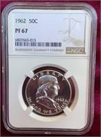 NGC 1962 PF67 Silver Franklin Proof