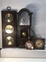 Vintage lot of clocks and Barometers and