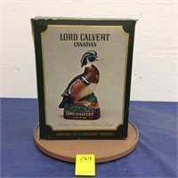 Wood Duck Lord Calvert Canadian Whisky Decanter