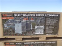 TMG 16x24 Garage Metal Shed (QTY 1)